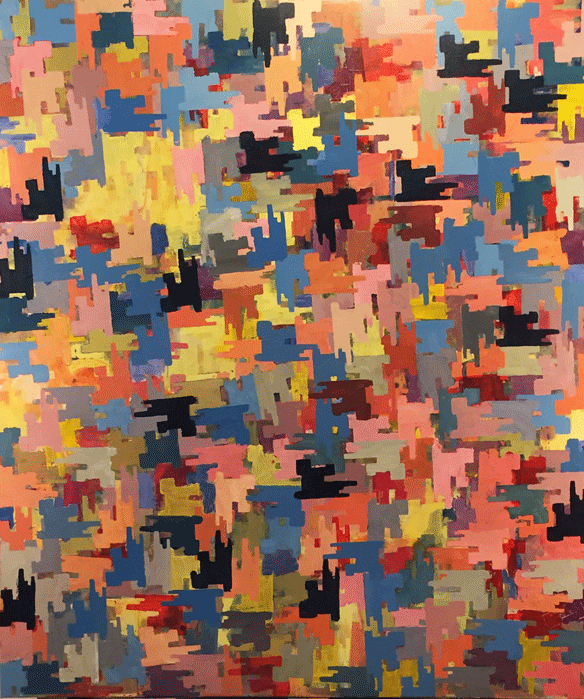 new painting by David Davron - Squibbling - 2015